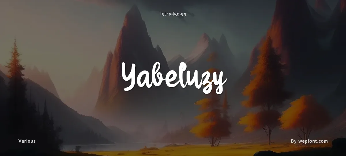 Yabeluzy font preview