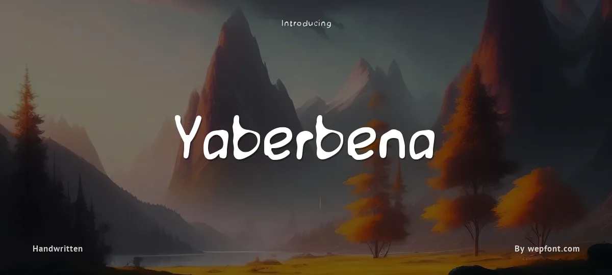 Yaberbena font preview