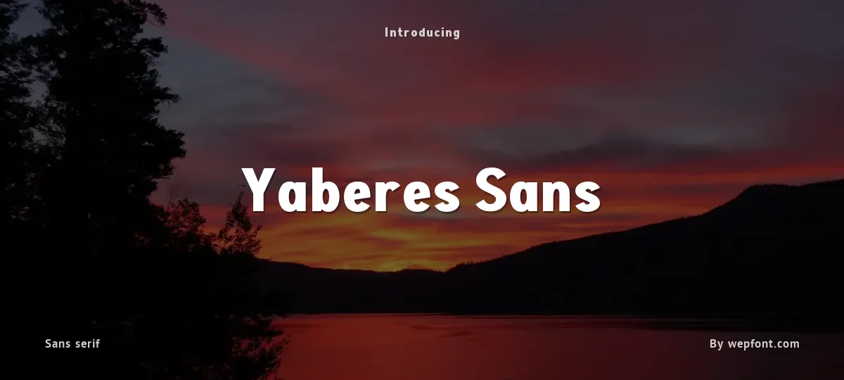 Yaberes Sans font preview