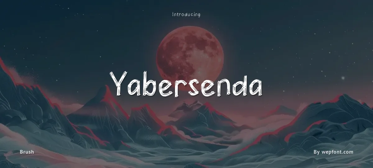 Yabersenda font preview
