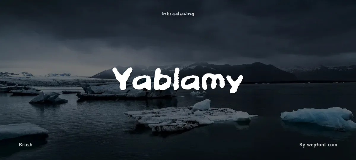 Yablamy font preview