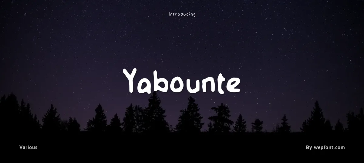 Yabounte font preview