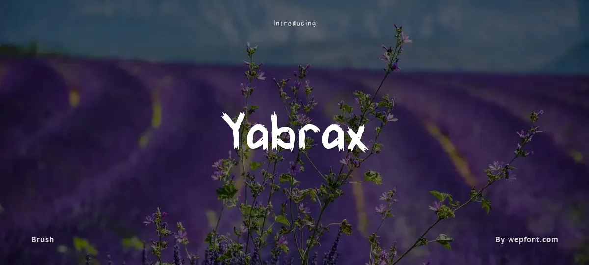 Yabrax font preview