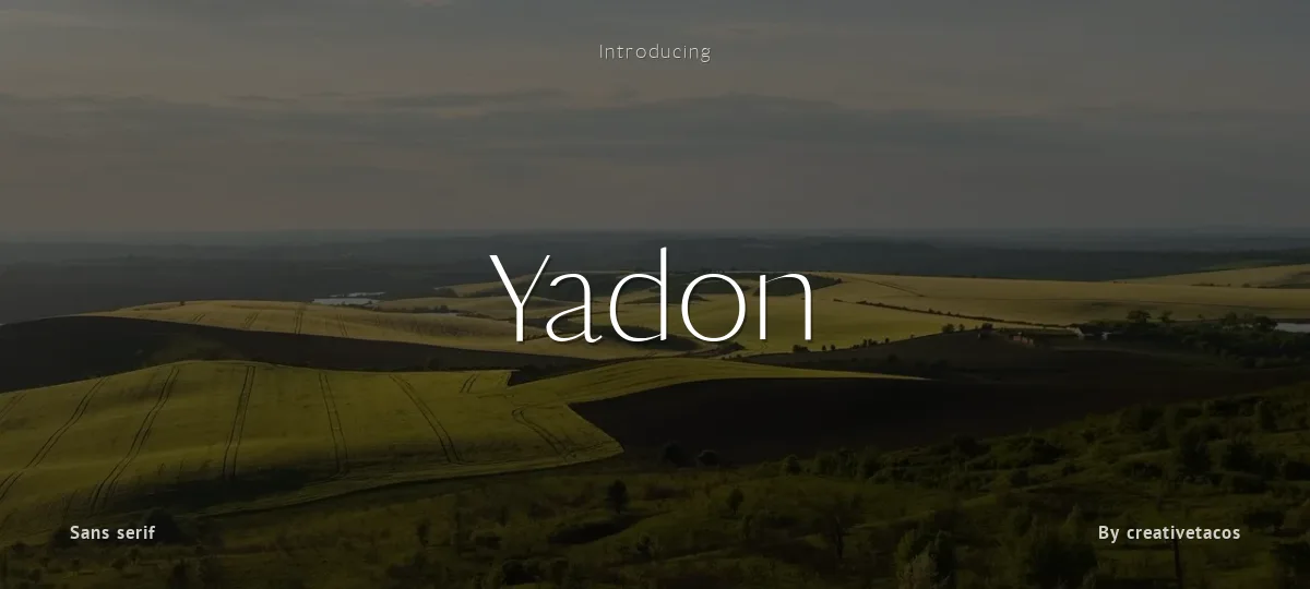 Yadon font preview