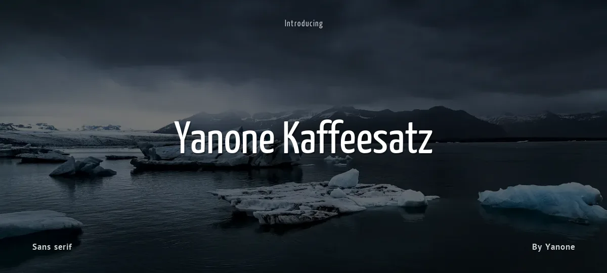 Yanone Kaffeesatz font preview