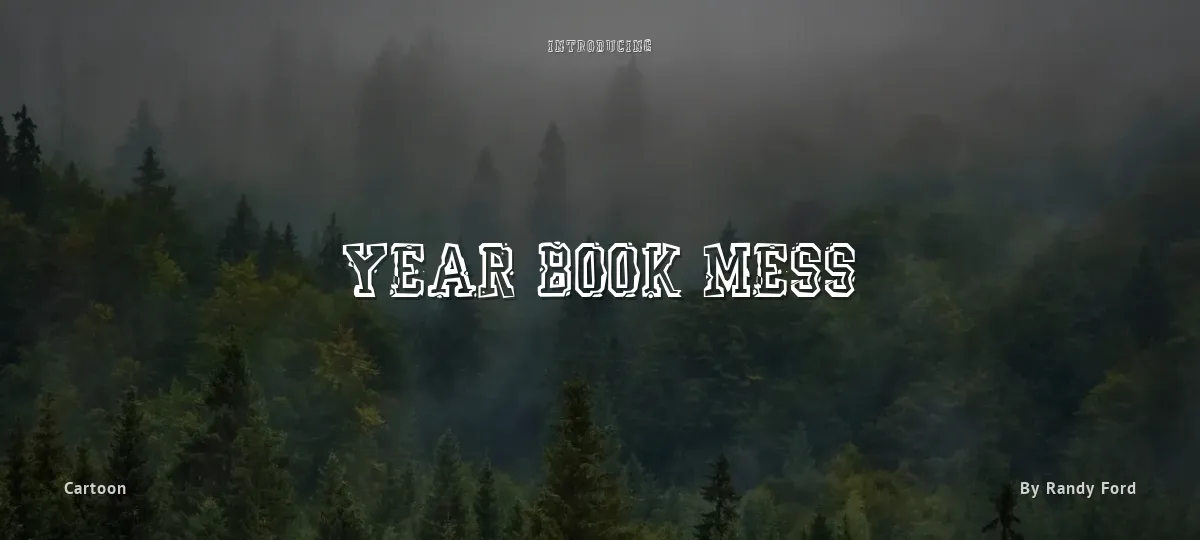 Year Book Mess font preview
