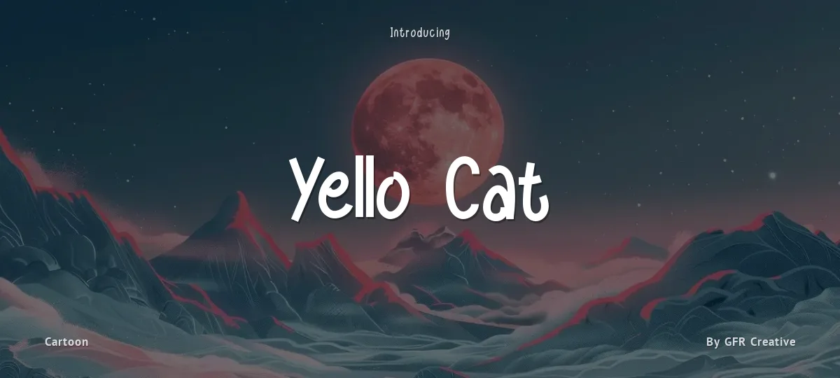 Yello Cat font preview