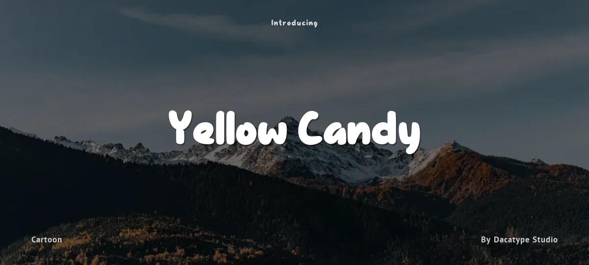 Yellow Candy font preview
