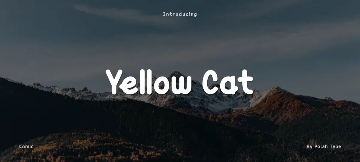 Yellow Cat font preview