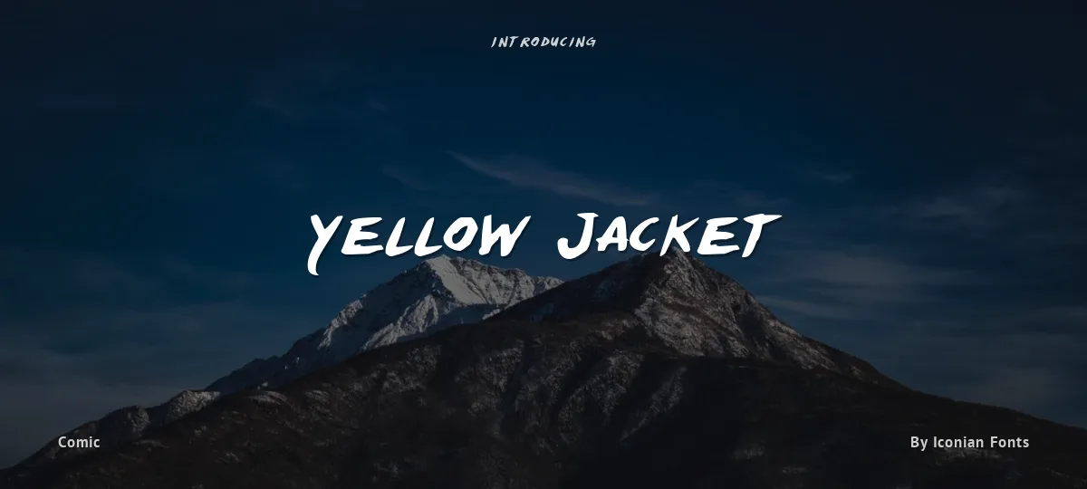Yellow Jacket font preview