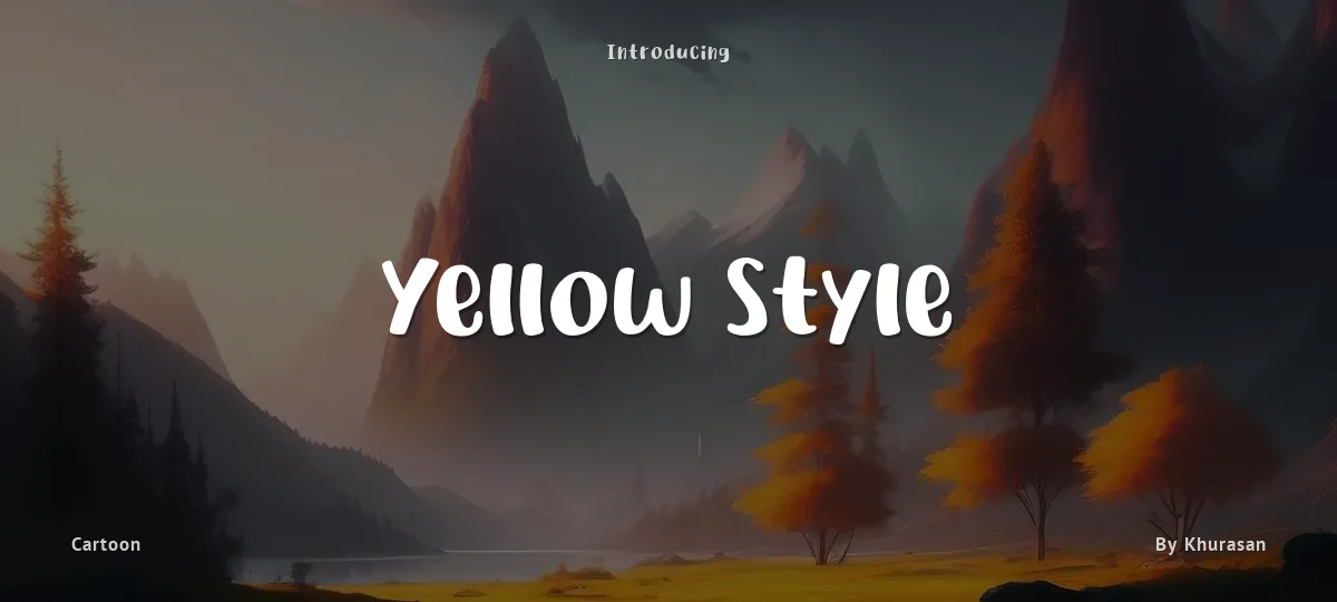 Yellow Style font preview