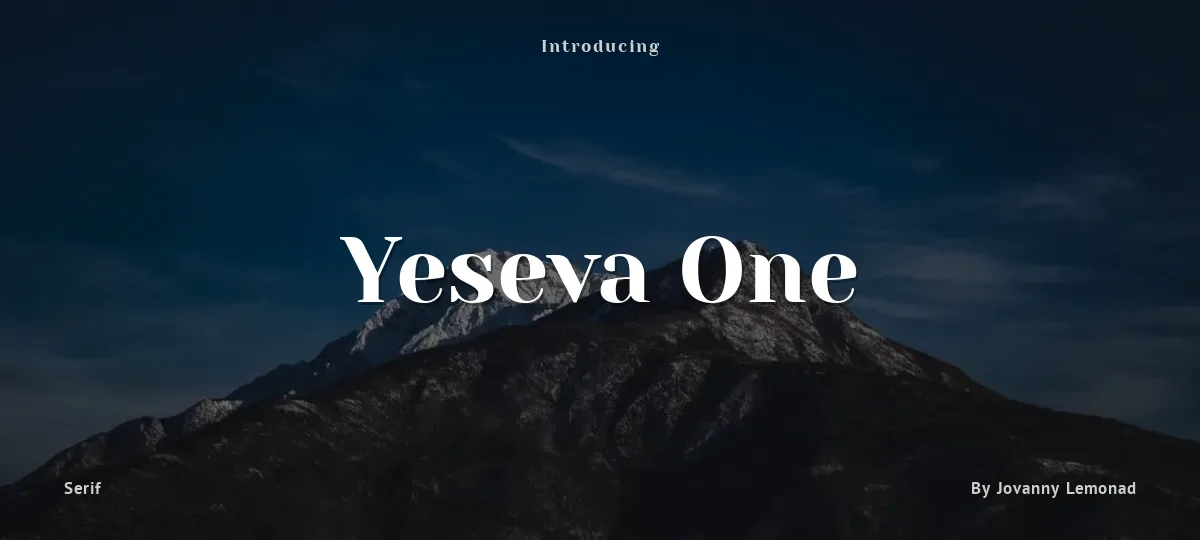 Yeseva One font preview