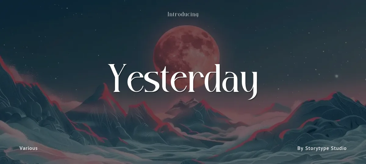 Yesterday font preview