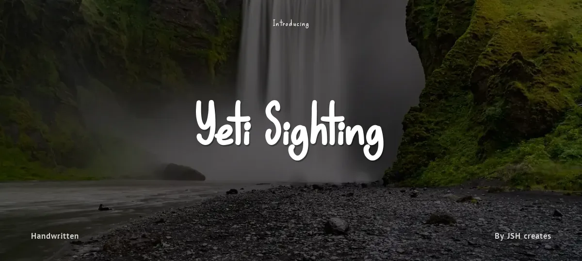 Yeti Sighting font preview