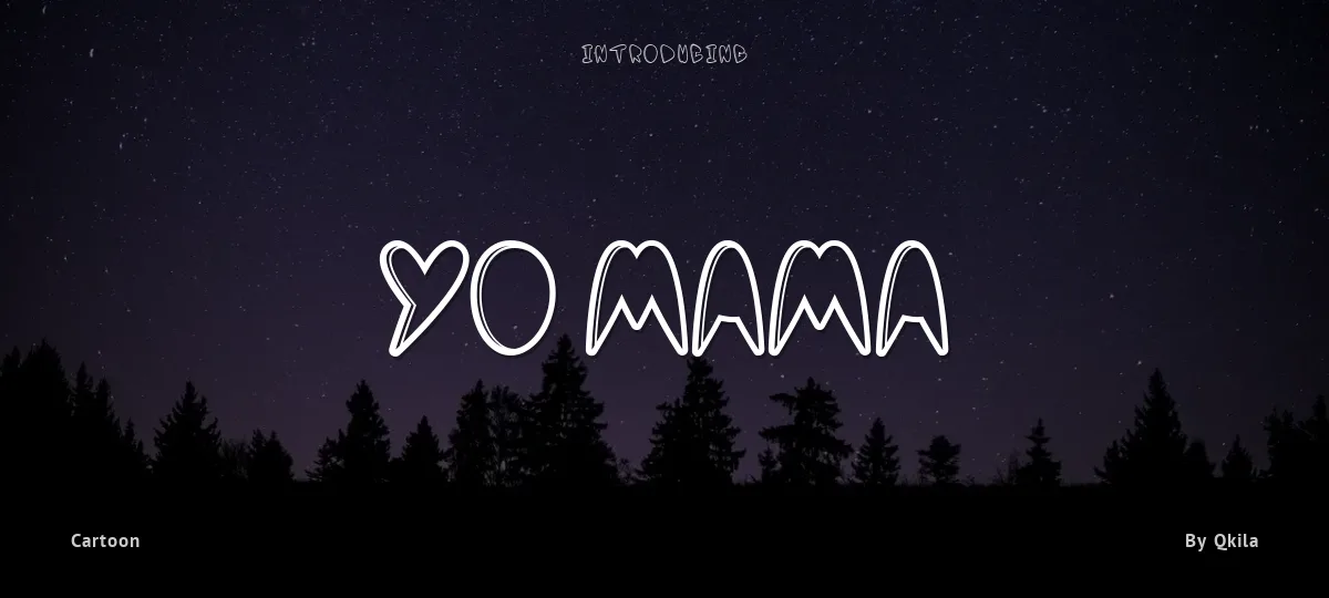 Yo mama font preview
