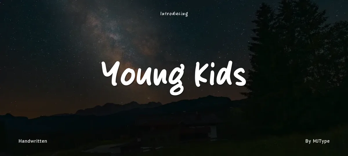 Young Kids font preview