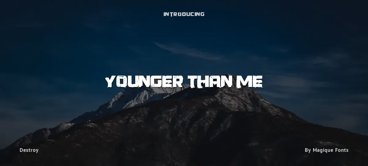 Younger Than Me font preview