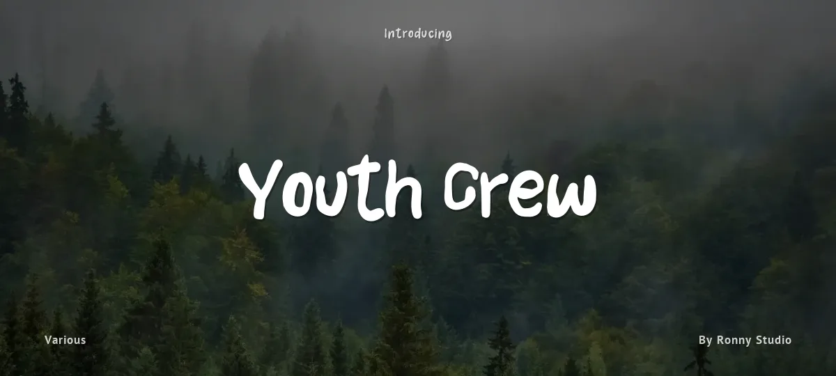Youth Crew font preview