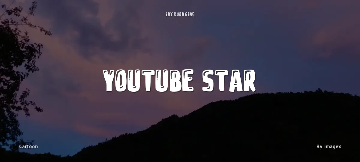 Youtube Star font preview