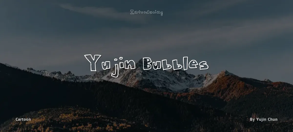 Yujin Bubbles font preview