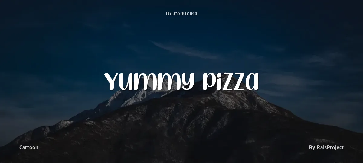 Yummy Pizza font preview