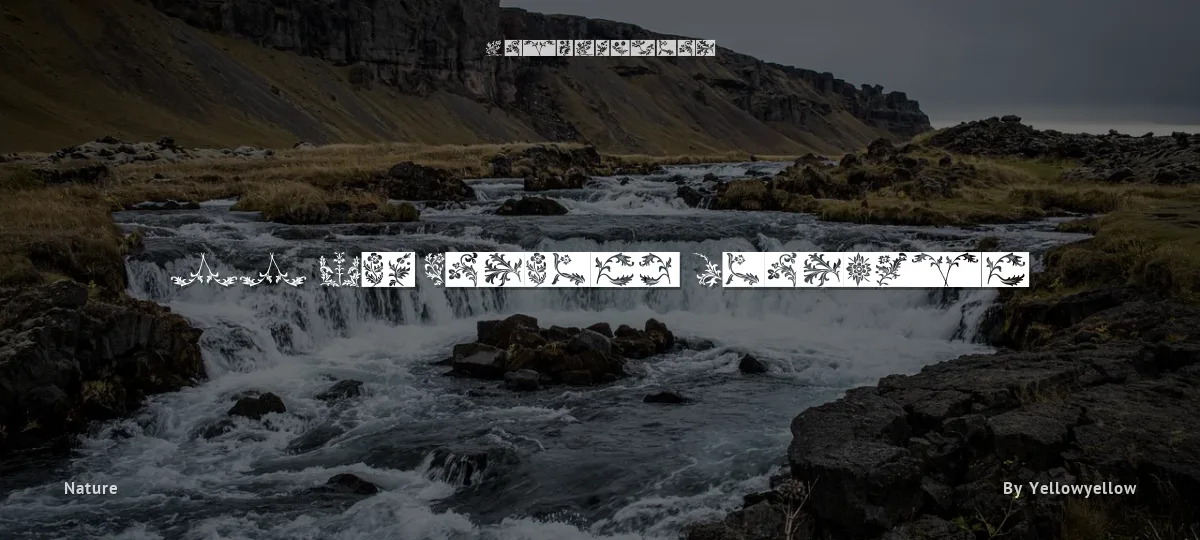 YY Old English Dingbats font preview