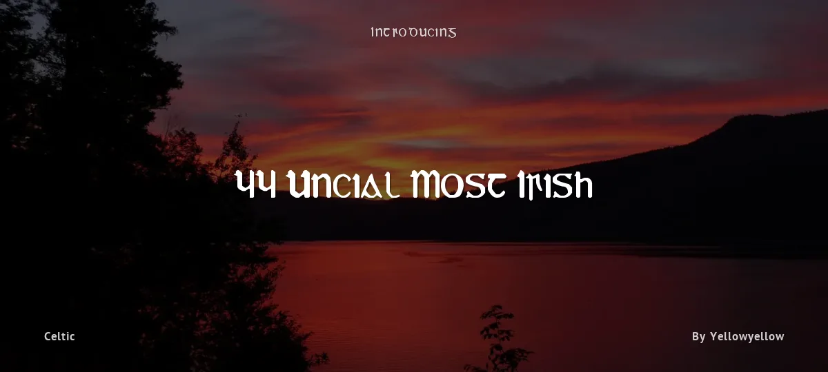 YY Uncial Most Irish font preview