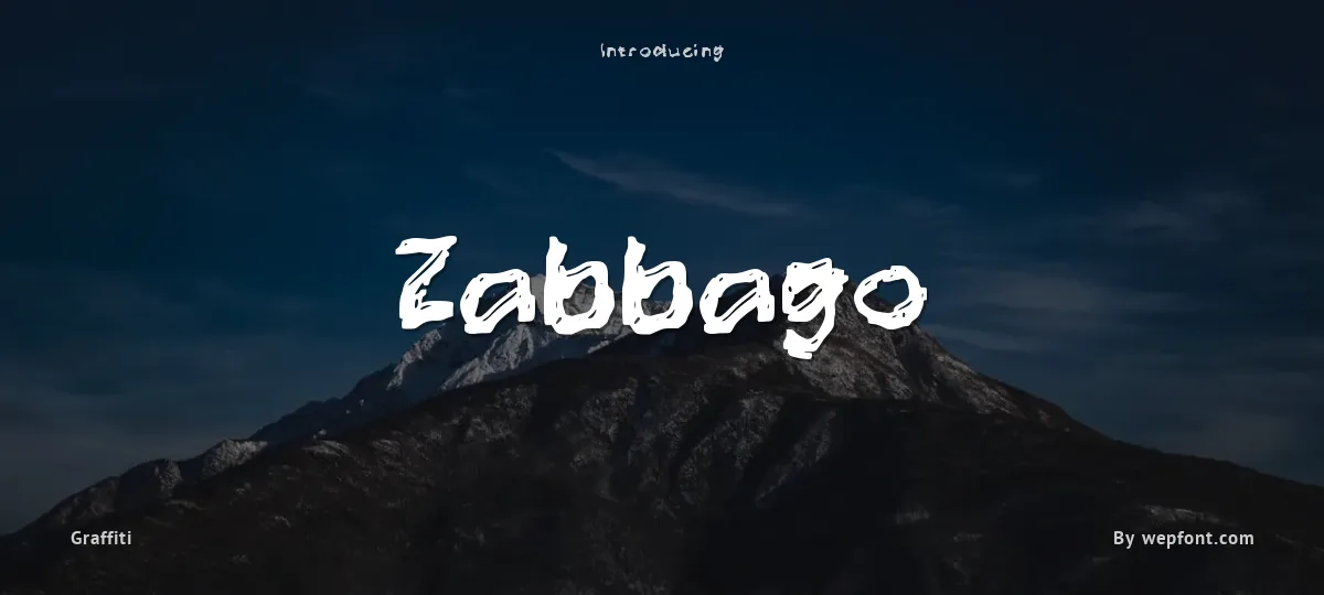 Zabbago font preview