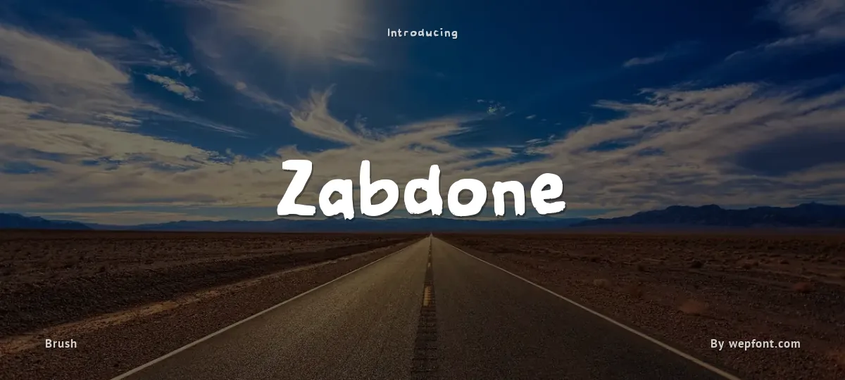 Zabdone font preview