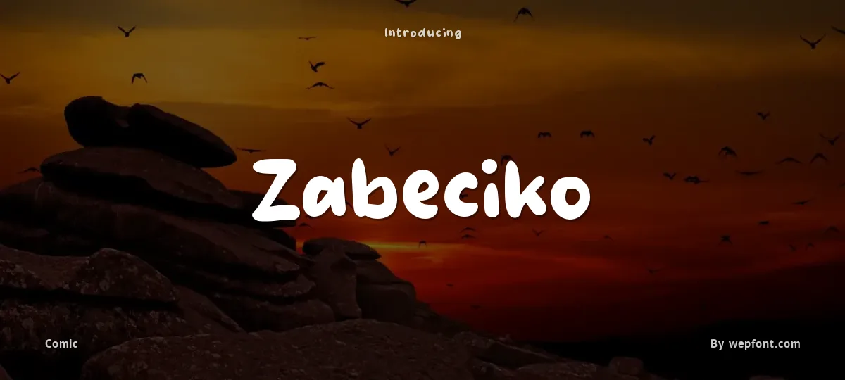 Zabeciko font preview