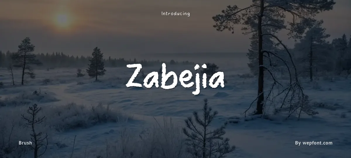 Zabejia font preview