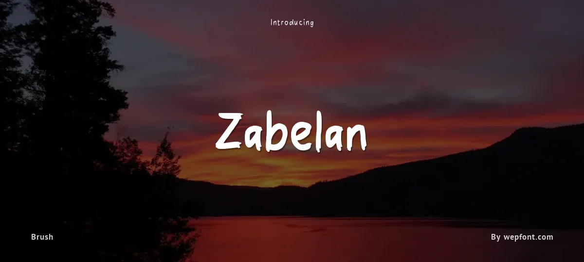 Zabelan font preview