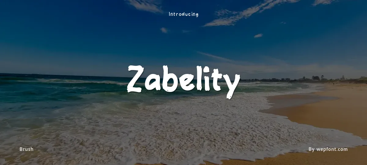 Zabelity font preview