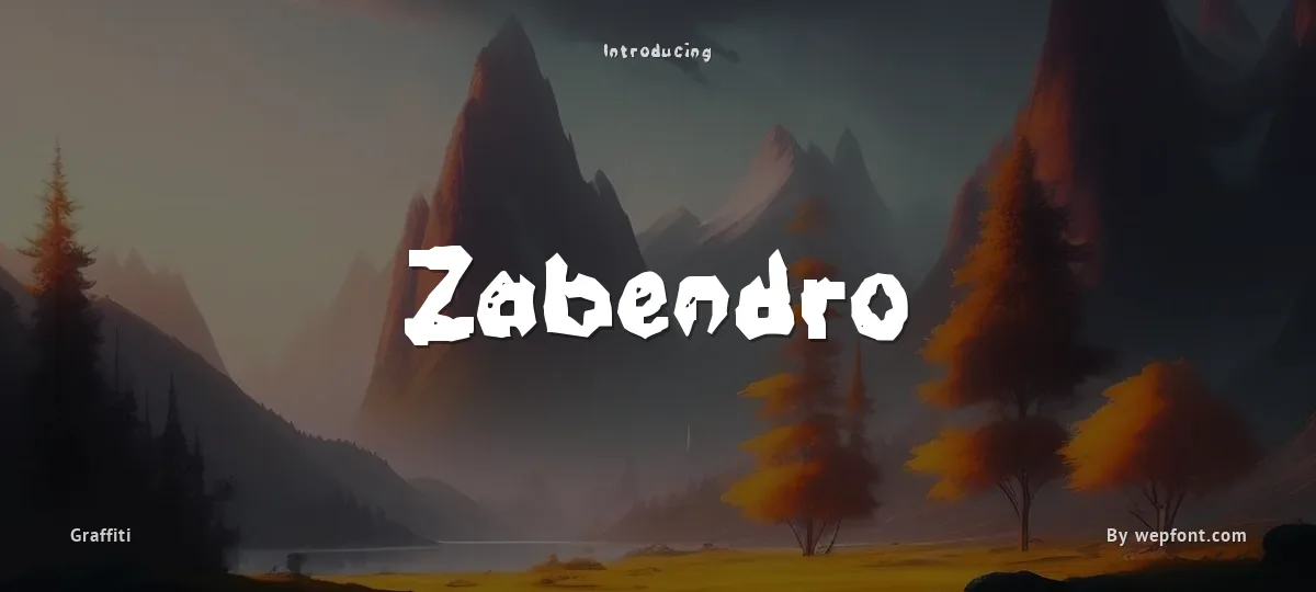Zabendro font preview
