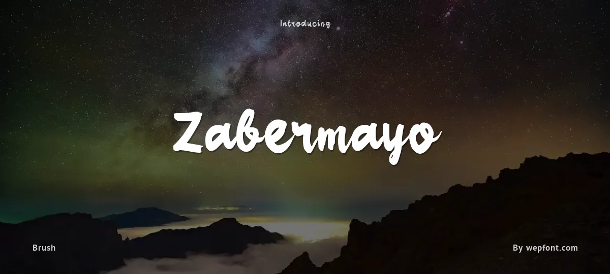 Zabermayo font preview