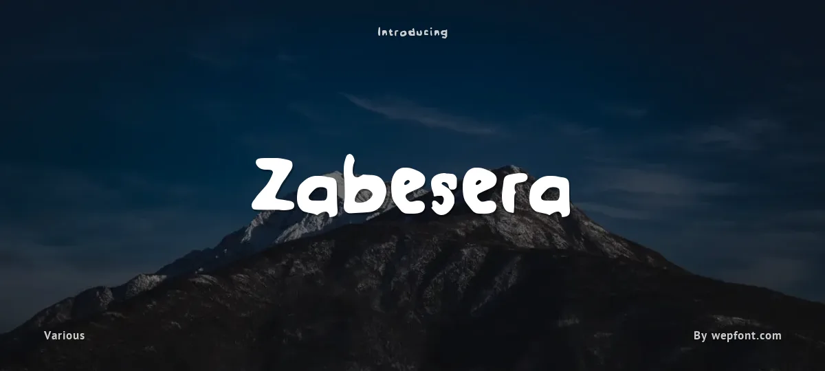 Zabesera font preview