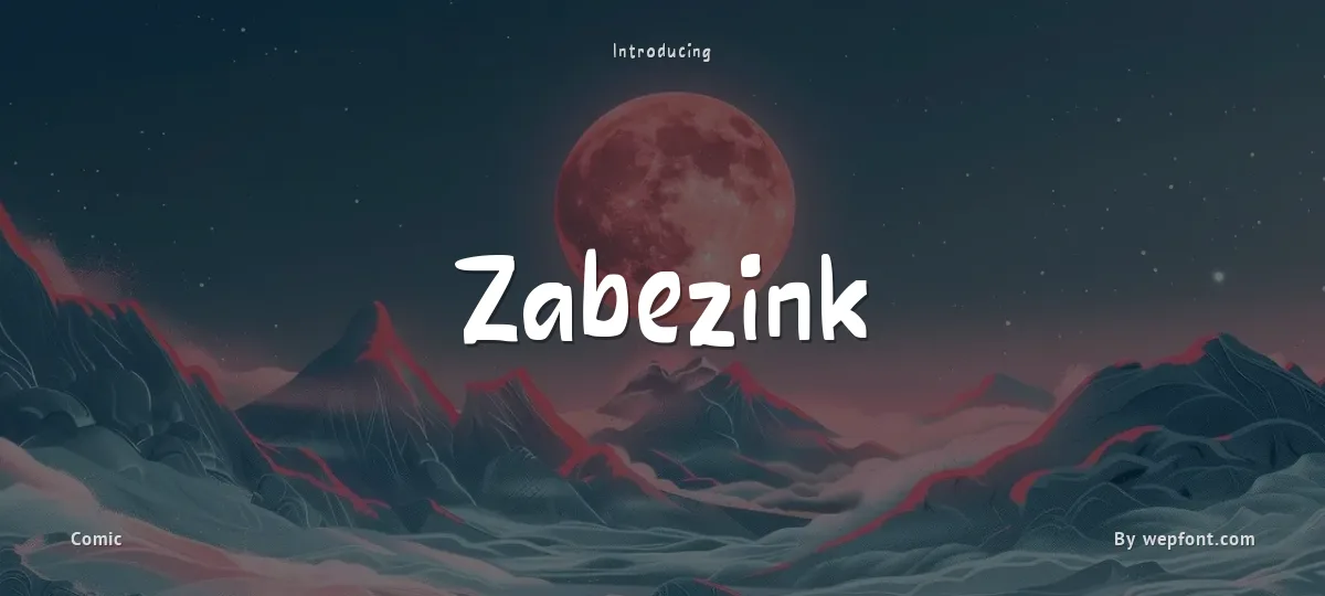 Zabezink font preview