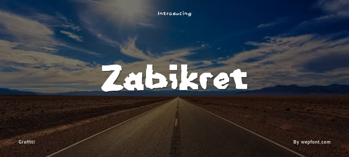 Zabikret font preview