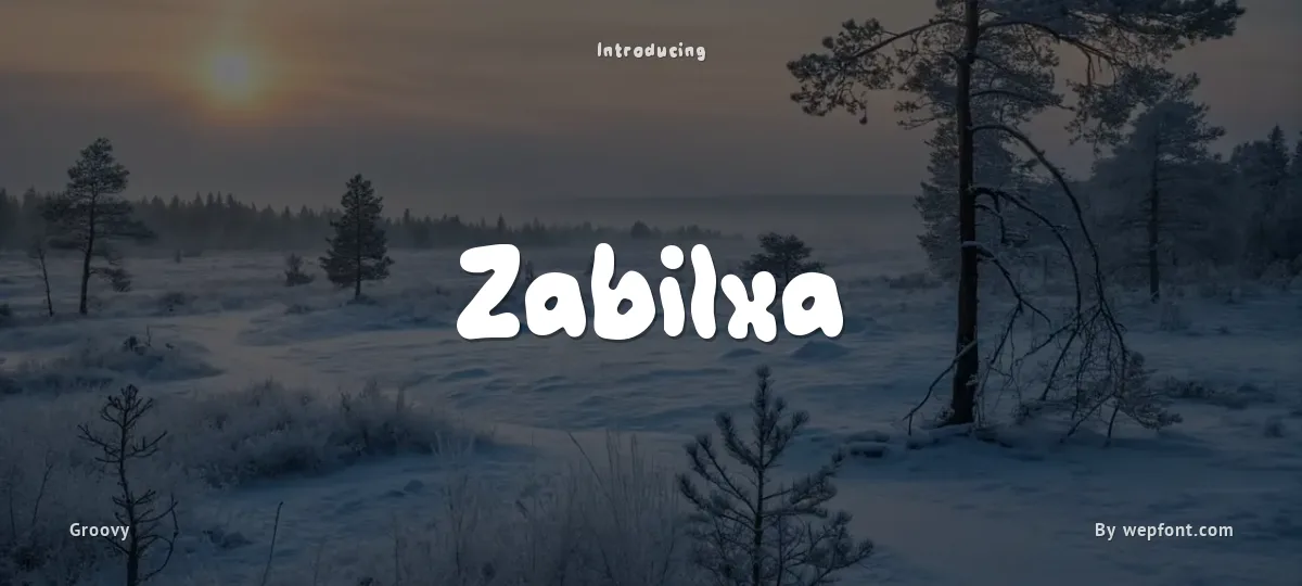 Zabilxa font preview