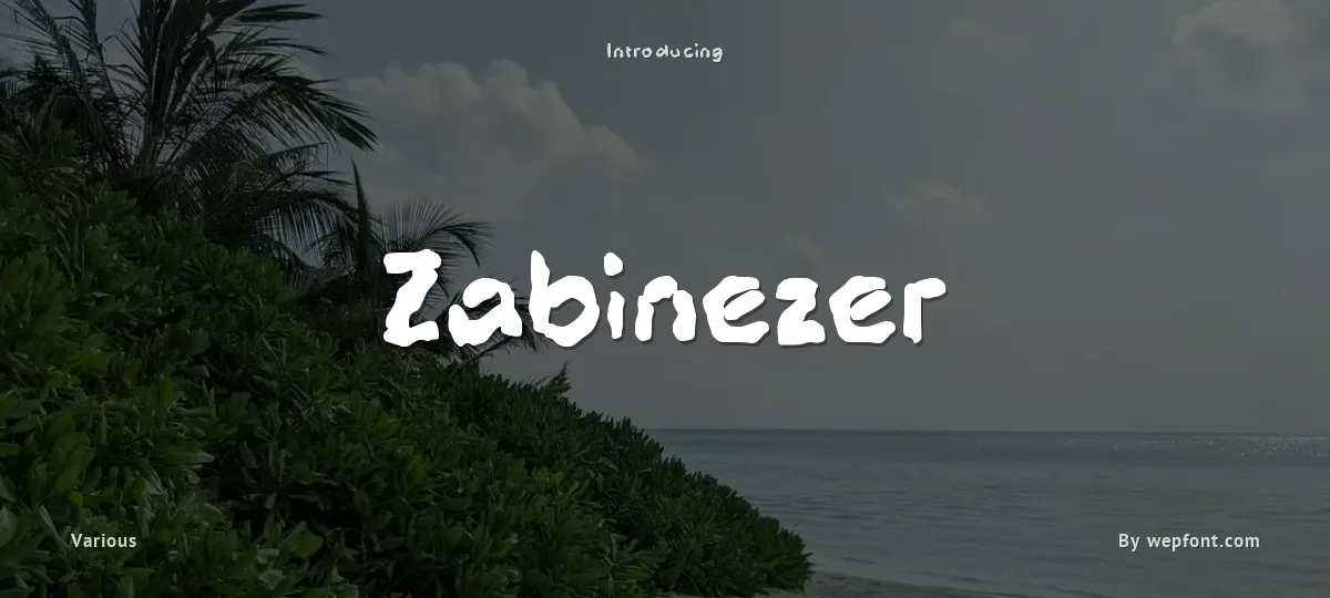 Zabinezer font preview