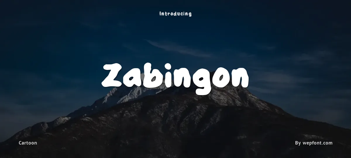 Zabingon font preview