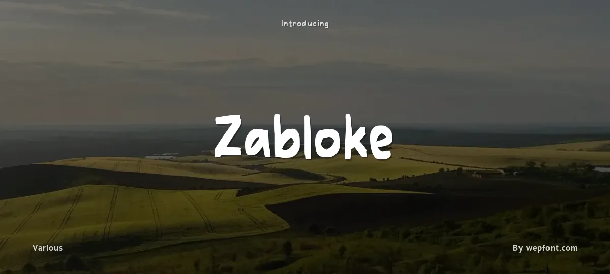 Zabloke font preview
