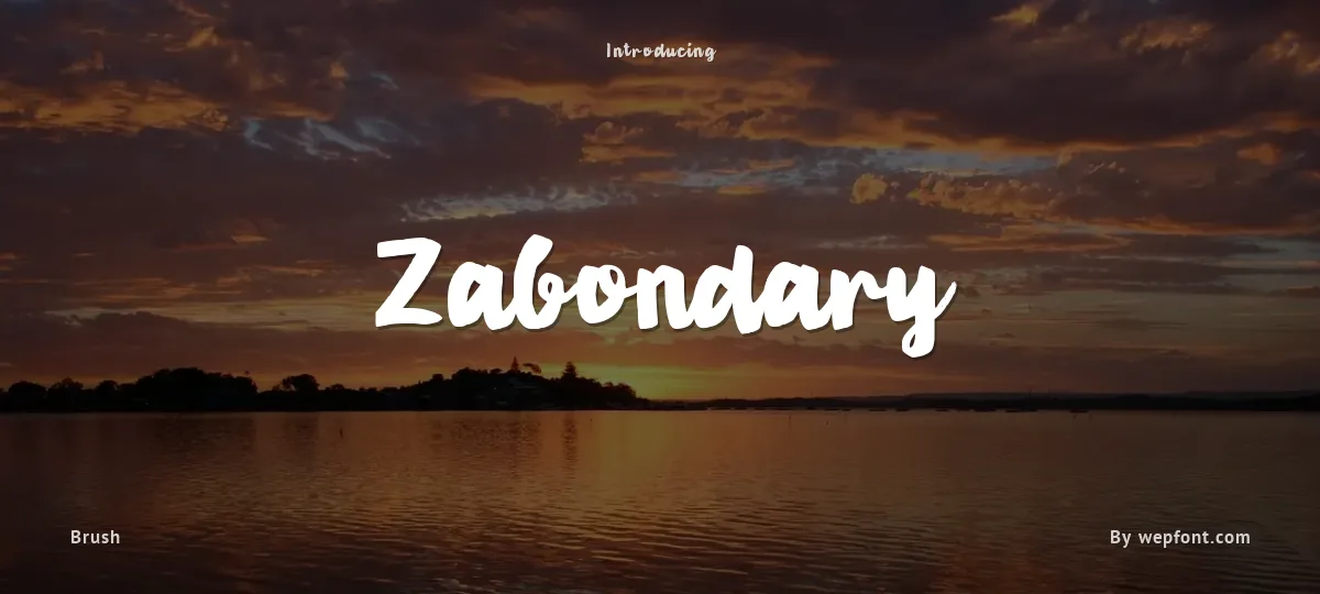 Zabondary font preview