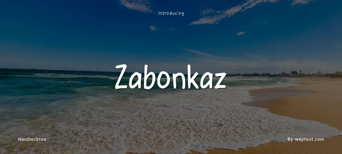 Zabonkaz font preview