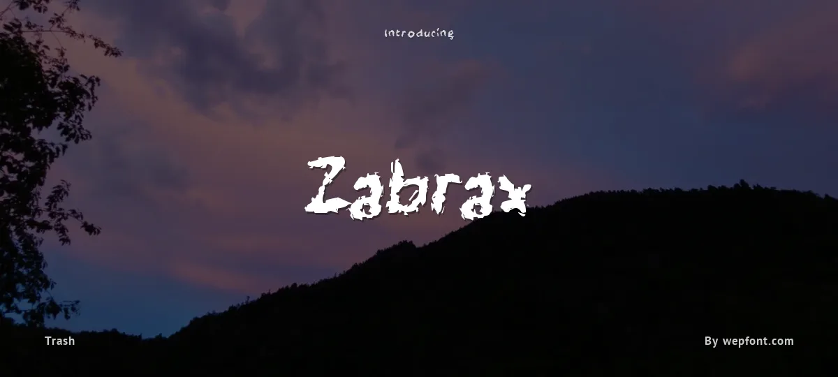 Zabrax font preview