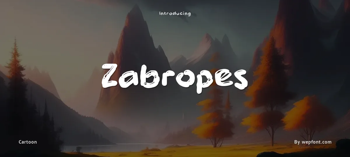 Zabropes font preview