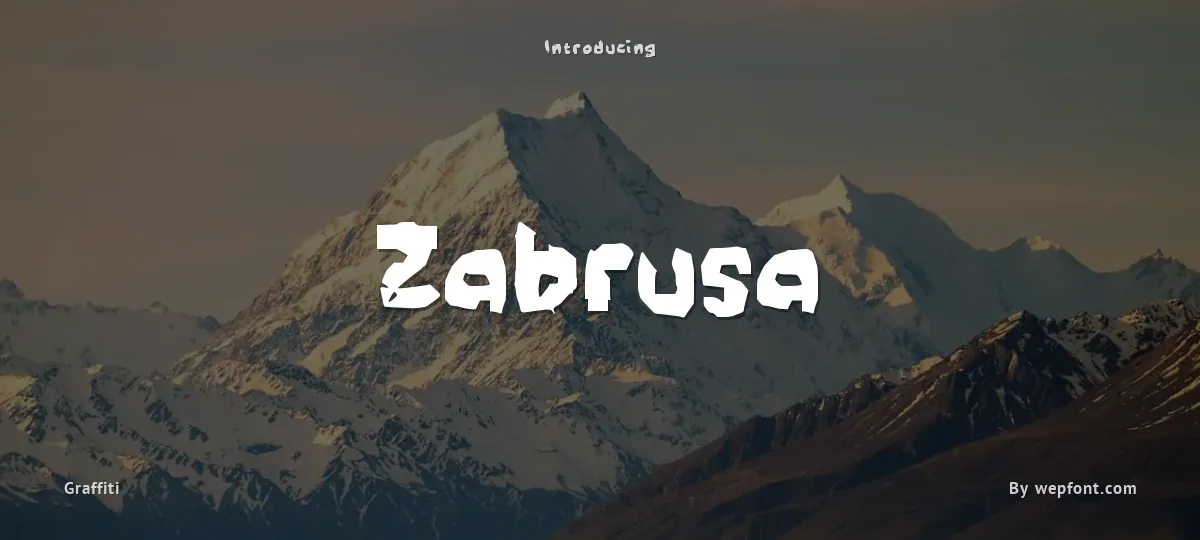 Zabrusa font preview