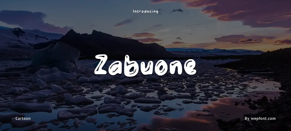 Zabuone font preview