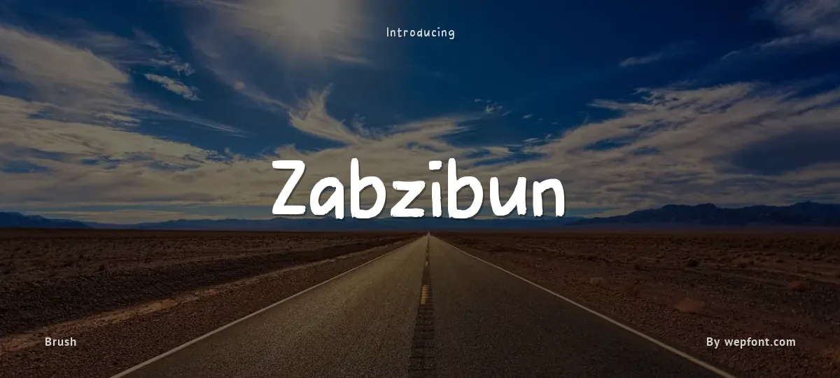 Zabzibun font preview