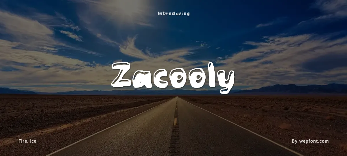 Zacooly font preview